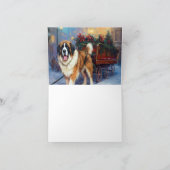 Kerstfeest met Sint Bernard Kaart (Binnen)