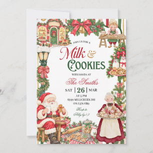 Kerstfeest met Sinterklaas Thema Melk & Koekjes Kaart