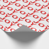 Kerstfeest met sneeuw cadeaupapier (Hoek)