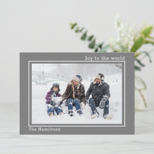 Kerstfeest met speciale Kaart op de wereldfoto (Staand voorkant)