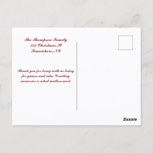 Kerstfeest met Stippenboom Briefkaart (Achterkant)