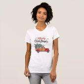 kerstfeest met Truck-scherm T-shirt (Voorkant volledig)