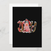 kerstfeest met varkensbrood_1 kaart (Voorkant / Achterkant)