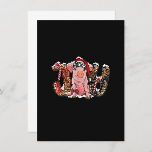 kerstfeest met varkensbrood_1 kaart (Voorkant / Achterkant)