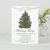 Kerstfeest met Vintage Kerstboom Kaart (Staand voorkant)