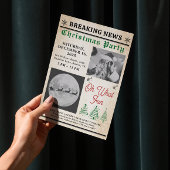 Kerstfeest met Vintage Krantenboom Kaart