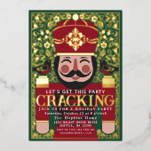 Kerstfeest met volksnotenkraker folie feestdagenkaart (Voorkant)