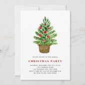 kerstfeest met waterverf kaart (Voorkant)