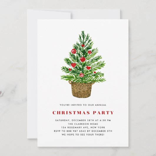 kerstfeest met waterverf kaart (Voorkant)