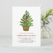 kerstfeest met waterverf kaart (Staand voorkant)