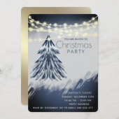 Kerstfeest met waterverf slingerlichtjes kaart (Voorkant / Achterkant)