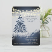 Kerstfeest met waterverf slingerlichtjes kaart (Staand voorkant)