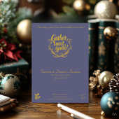 Kerstfeest met wijnglazen op Paarse Kaart