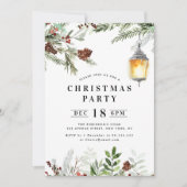 kerstfeest met winterbladerfeest kaart (Voorkant)