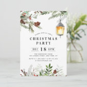 kerstfeest met winterbladerfeest kaart (Staand voorkant)