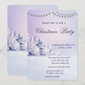 kerstfeest met winterpine sneeuwbos kaart (Voorkant / Achterkant)