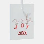 Kerstfeest met witte dove glas ornament (Voorkant Rechts)