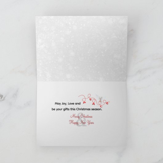 Kerstfeest met witte dove op Wereldbol Kaart (Binnen)