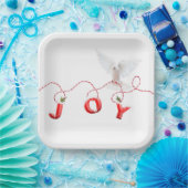 Kerstfeest met witte dove papieren bordje (Feest)