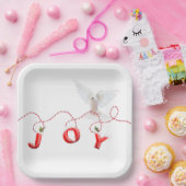 Kerstfeest met witte dove papieren bordje (Feest)