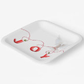 Kerstfeest met witte dove papieren bordje (Gebogen)