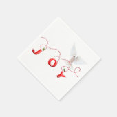 Kerstfeest met witte dove servet (Hoek)