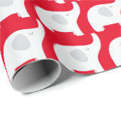 kerstfeest met witte olifant cadeaupapier (Rol Hoek)