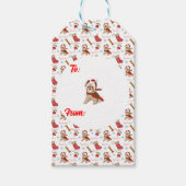 Kerstfeest met Yorkie Cadeaulabel (Voorkant)