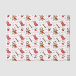 Kerstfeest met Yorkie Tissuepapier