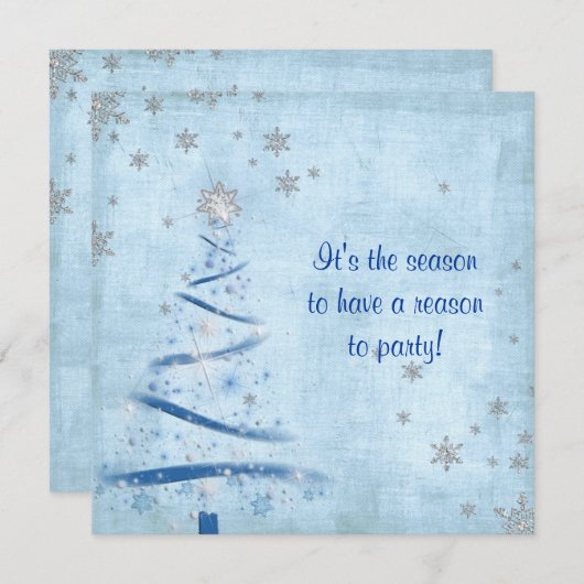 Kerstfeest met zilversneeuwvlokken kaart (Voorkant / Achterkant)