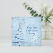 Kerstfeest met zilversneeuwvlokken kaart (Staand voorkant)