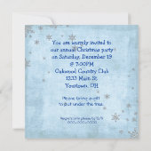 Kerstfeest met zilversneeuwvlokken kaart (Achterkant)