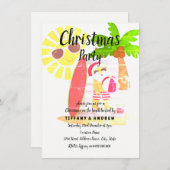 Kerstfeest met zomerretro kaart (Voorkant / Achterkant)