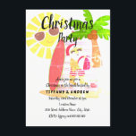 Kerstfeest met zomerretro kaart<br><div class="desc">Kerstkerstfeestdag met zomerretro - volledige  uitnodiging</div>