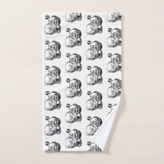  kerstfeest met zwarte kerstmis bad handdoek (Handdoek)