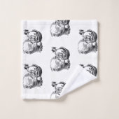 kerstfeest met zwarte kerstmis bad handdoek (Wasdoekje)