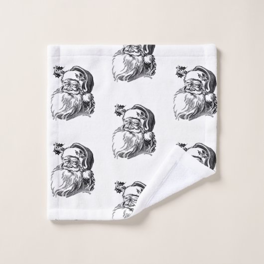  kerstfeest met zwarte kerstmis bad handdoek (Wasdoekje)