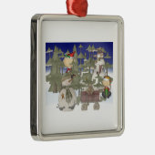 Kerstfeest Metalen Ornament (Rechts)