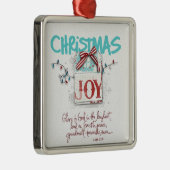 kerstfeest metalen ornament (Rechts)