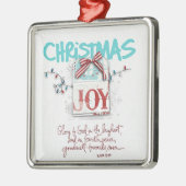 kerstfeest metalen ornament (Links)