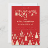 Kerstfeest mideeuw retro rode sjabloon kaart (Voorkant)