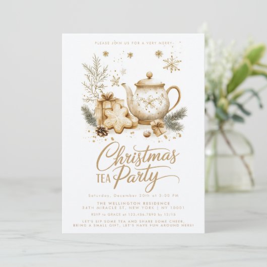 Kerstfeest minimalistisch modern kaart (Staand voorkant)