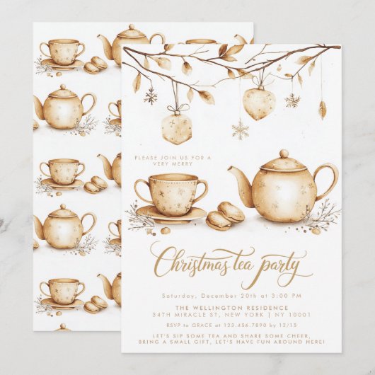 Kerstfeest minimalistische elegante Boho Kaart (Voorkant / Achterkant)