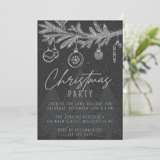 Kerstfeest Minimalistische Hand getrokken Kaart (Staand voorkant)