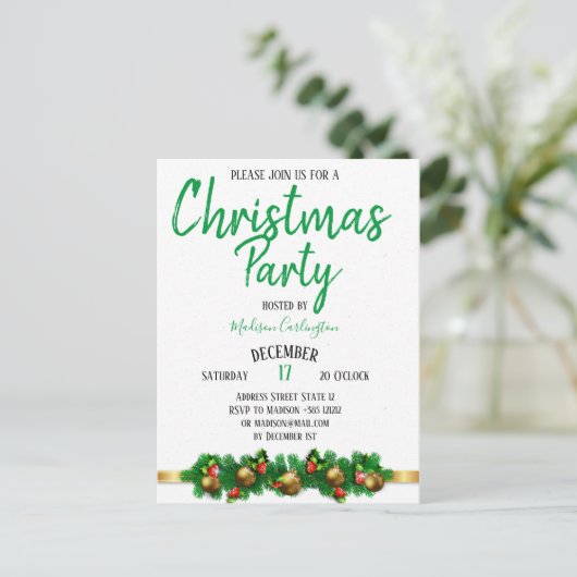 kerstfeest Mistletoe Bells Decoratief 2 Briefkaart (Staand voorkant)