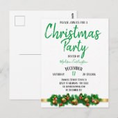 kerstfeest Mistletoe Bells Decoratief 2 Briefkaart (Voorkant / Achterkant)