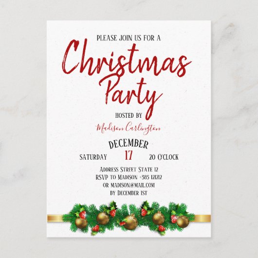 Kerstfeest Mistletoe Bells Decoratief Briefkaart (Voorkant)