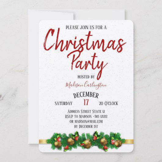 Kerstfeest Mistletoe Bells Decoratief Kaart (Voorkant)