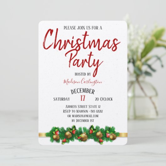 Kerstfeest Mistletoe Bells Decoratief Kaart (Staand voorkant)