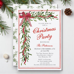 Kerstfeest Mistletoe Boog Moderne Vakantie Feest Kaart